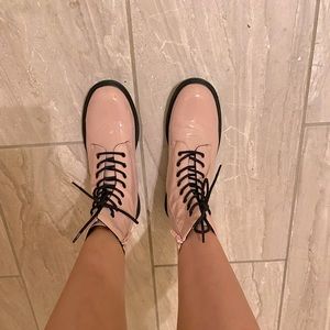 Vera Wang Bubblegum Pink Combat Boots